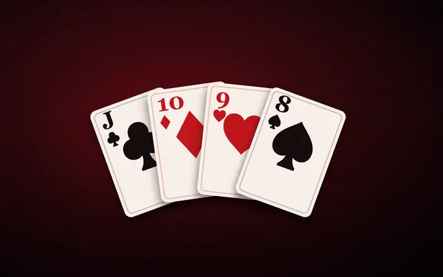 A fan of playing cards