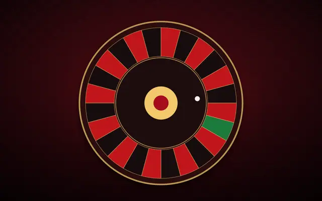A roulette wheel seen from above
